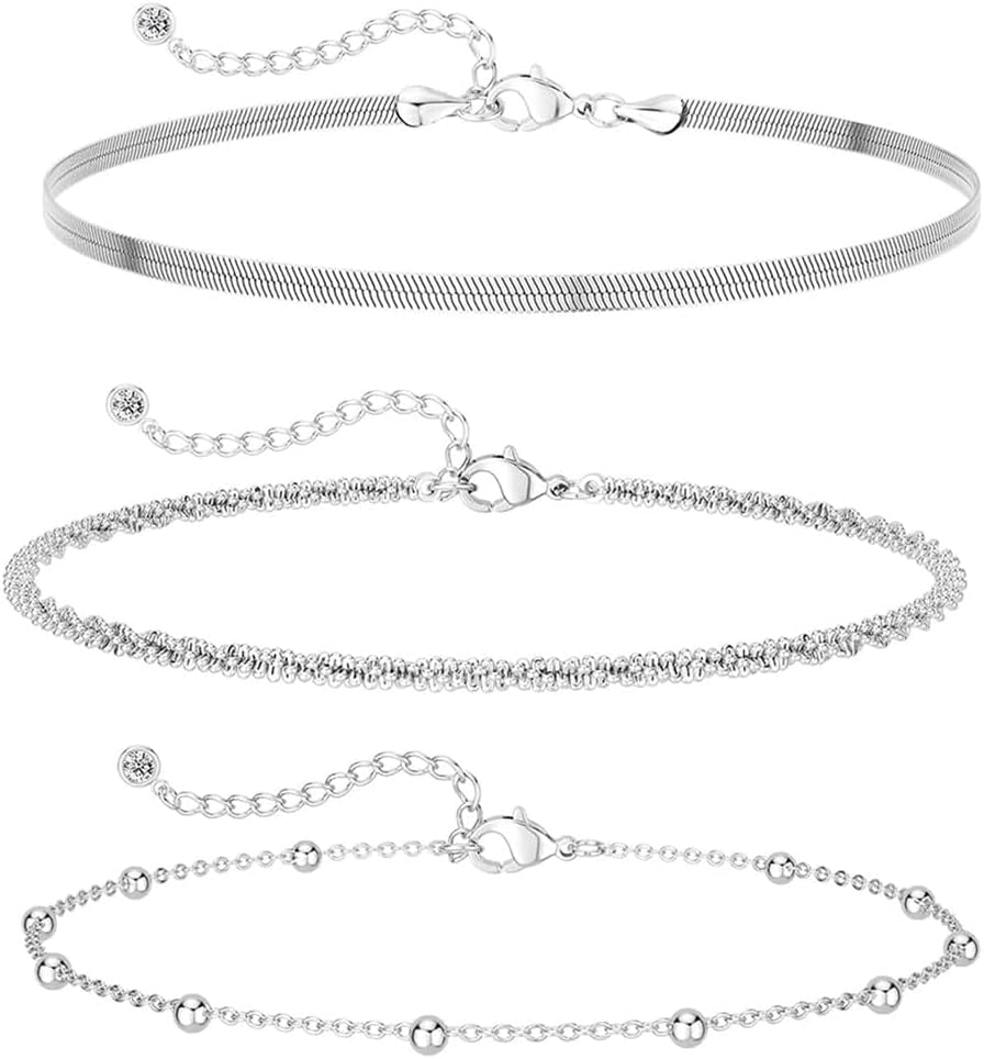 Three-piece silver women&
